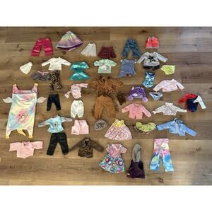 Lot 35 Assorted 18" Doll Clothes Fits American Girl & OG Unbranded Dresses Pants